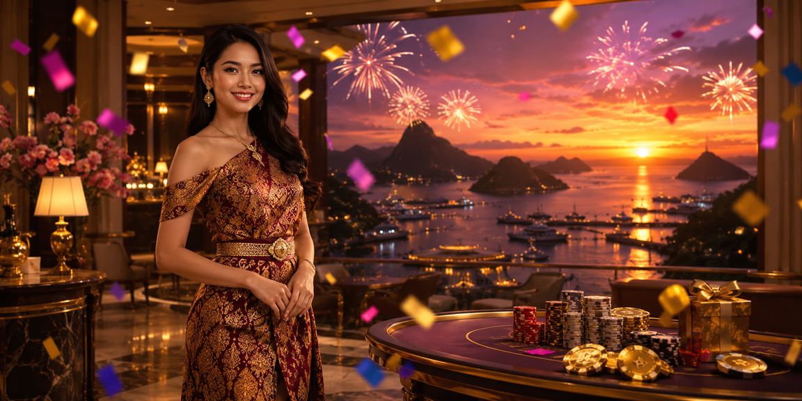 Suasana festival permainan kartu sebagai ilustrasi akses akun hiburan mobile
